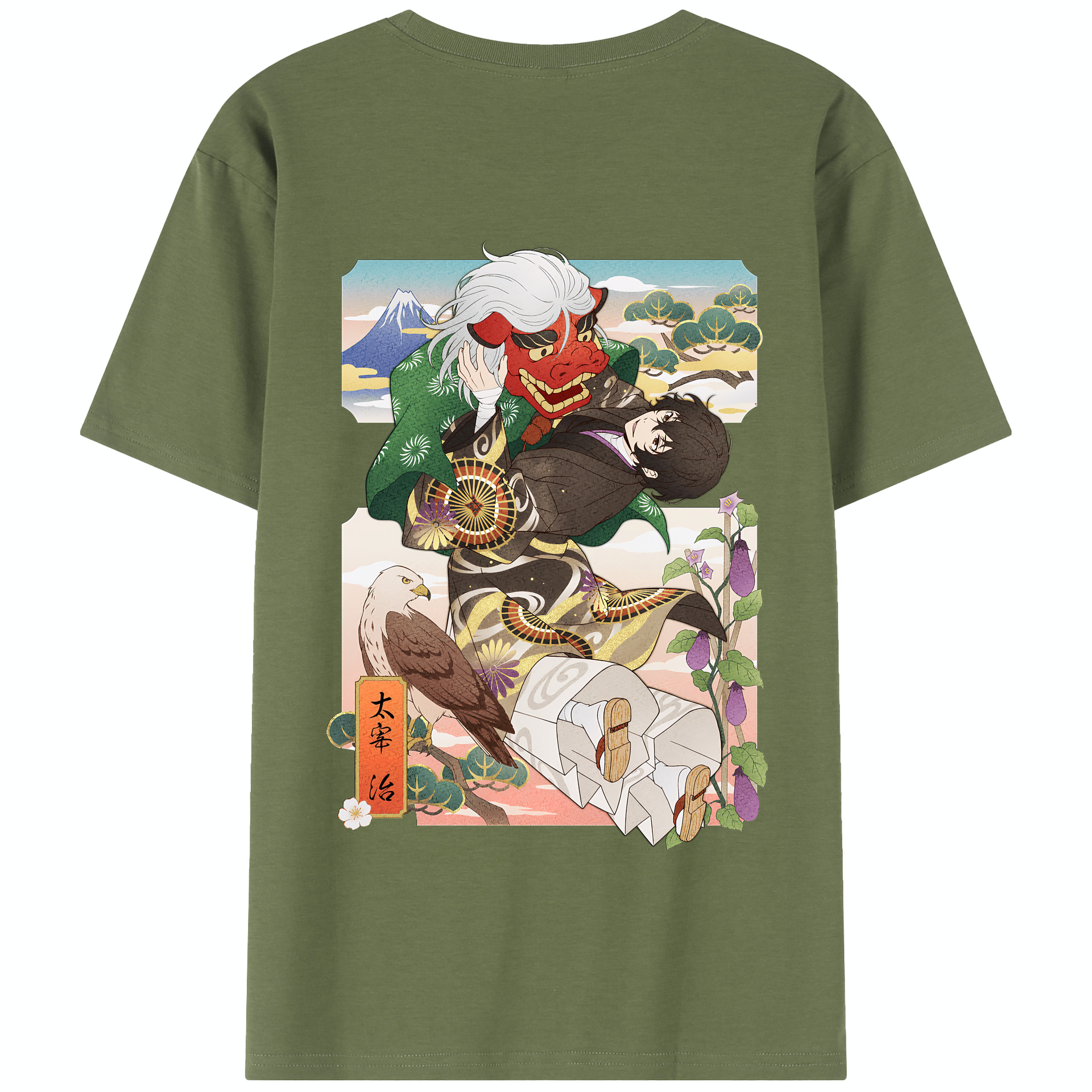 （画像用） 文豪ストレイドッグス Bungo Stray Dogs 綿100％半袖Tシャツ（背面プリント）